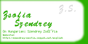 zsofia szendrey business card